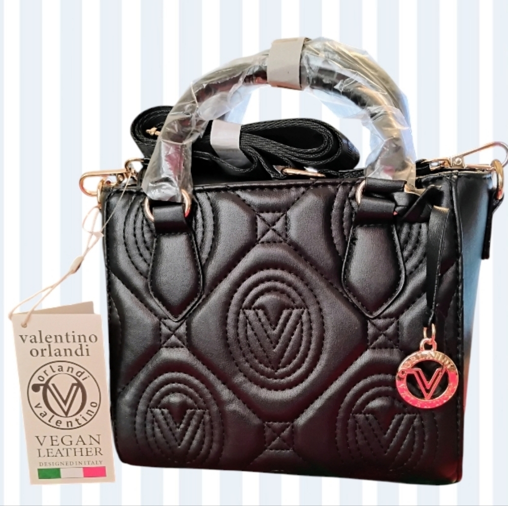 Valentino Orlandi Vigan Leather Black Mini Bag